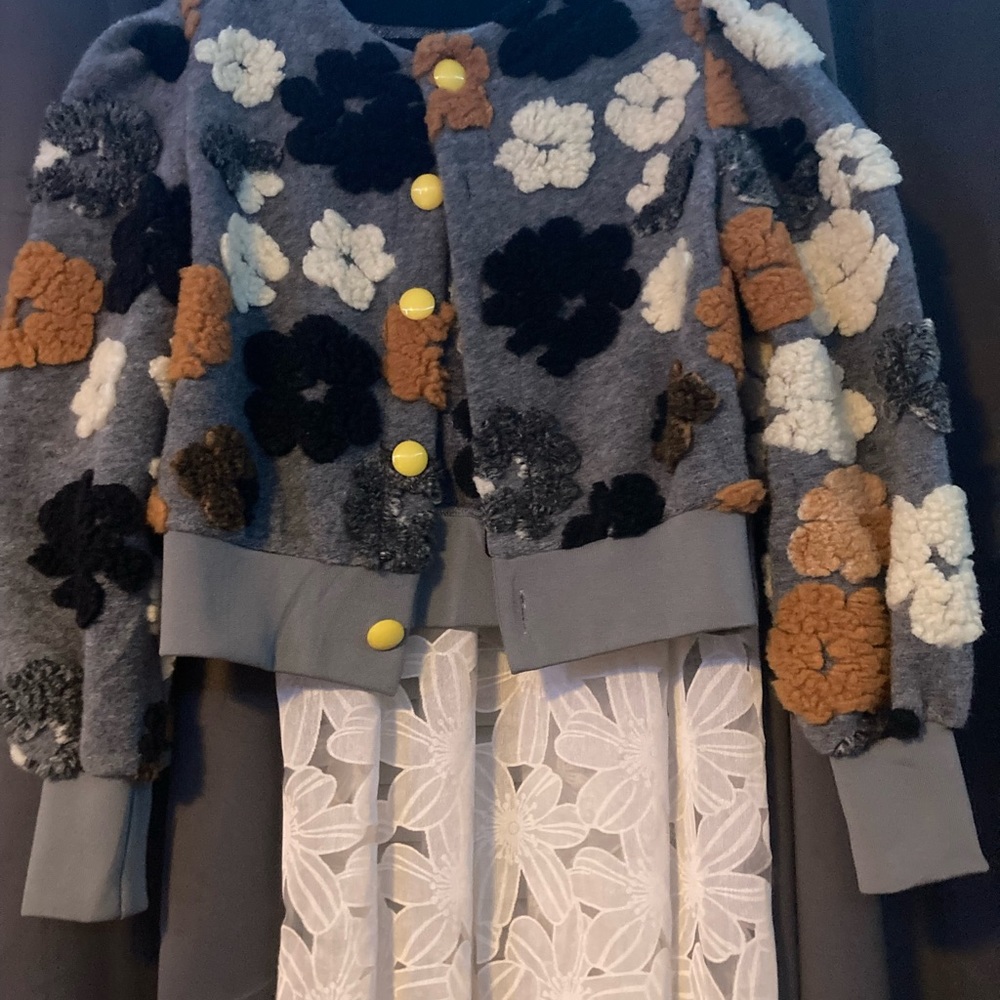 Multi colored floral sweater